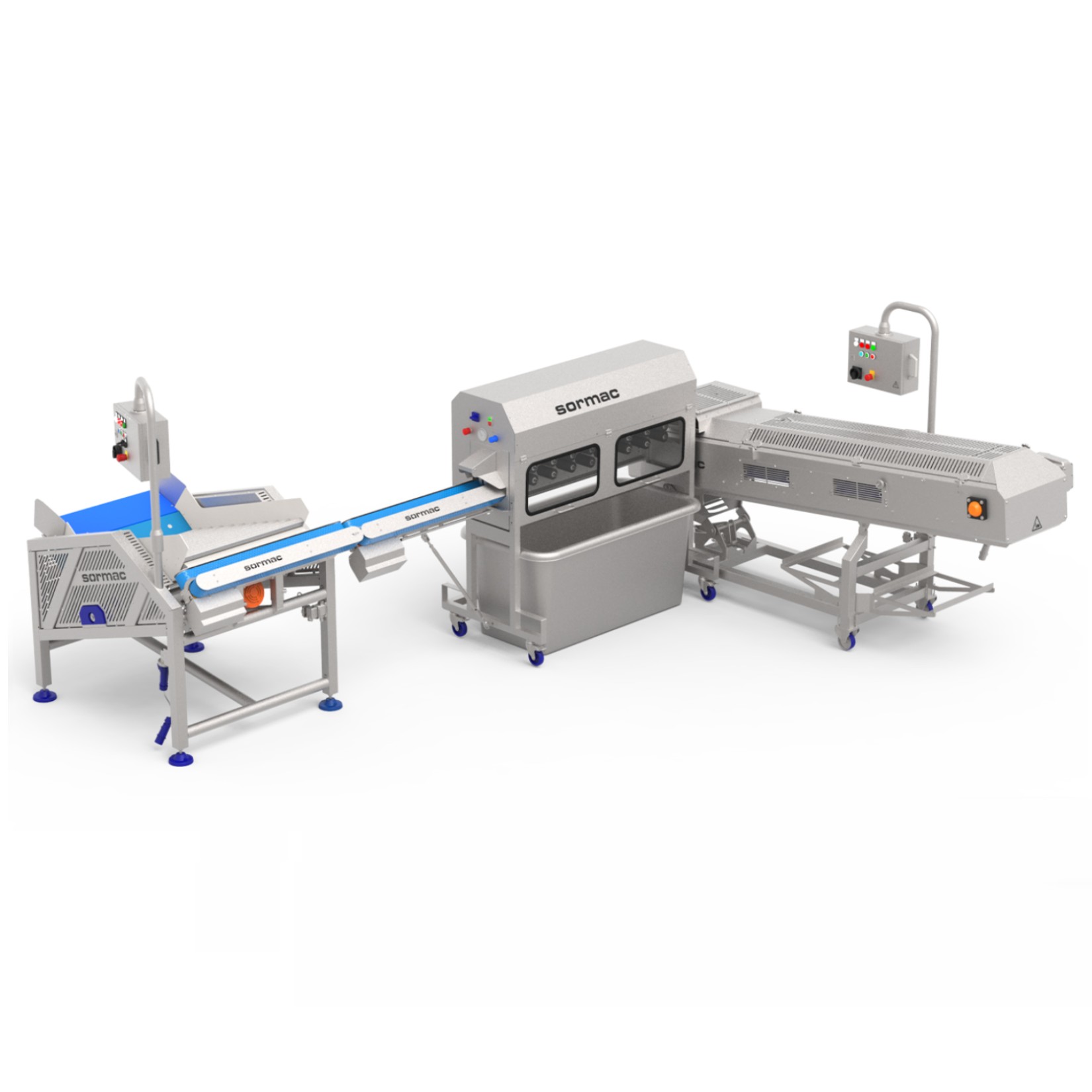 Carrot peeling and cutting line (small)